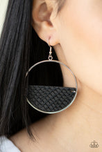 Load image into Gallery viewer, Animal Aesthetic- Black and Silver Earrings- Paparazzi Accessories