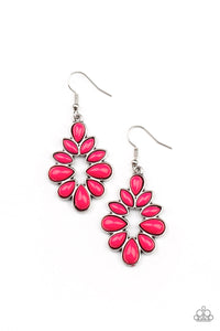 Burst Into TEARDROPS- Pink and Silver Earrings- Paparazzi Accessories