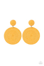 Load image into Gallery viewer, Circulate The Room- Yellow Earrings- Paparazzi Accessories
