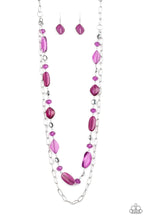 Load image into Gallery viewer, Colorful Couture- Purple and Silver Necklace- Paparazzi Accessories