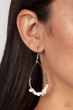 Load image into Gallery viewer, Come Out Of Your SHALE- White and Silver Earrings- Paparazzi Accessories