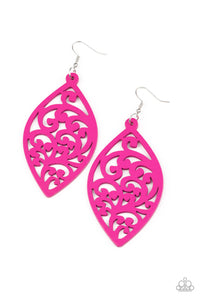 Coral Garden- Pink and Silver Earrings- Paparazzi Accessories