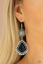 Load image into Gallery viewer, Country Cavalier- Black and Silver Earrings- Paparazzi Accessories