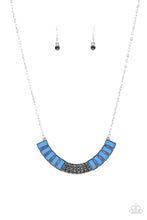 Load image into Gallery viewer, Coup de MANE- Blue and Silver Necklace- Paparazzi Accessories