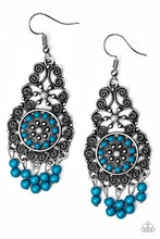 Load image into Gallery viewer, Courageously Congo- Blue and Silver Earrings- Paparazzi Accessories