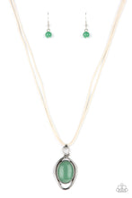 Load image into Gallery viewer, Desert Mystery-  Green and White Necklace- Paparazzi Accessories