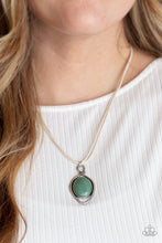 Load image into Gallery viewer, Desert Mystery-  Green and White Necklace- Paparazzi Accessories