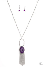 Load image into Gallery viewer, Dewy Desert- Purple and Silver Necklace- Paparazzi Accessories