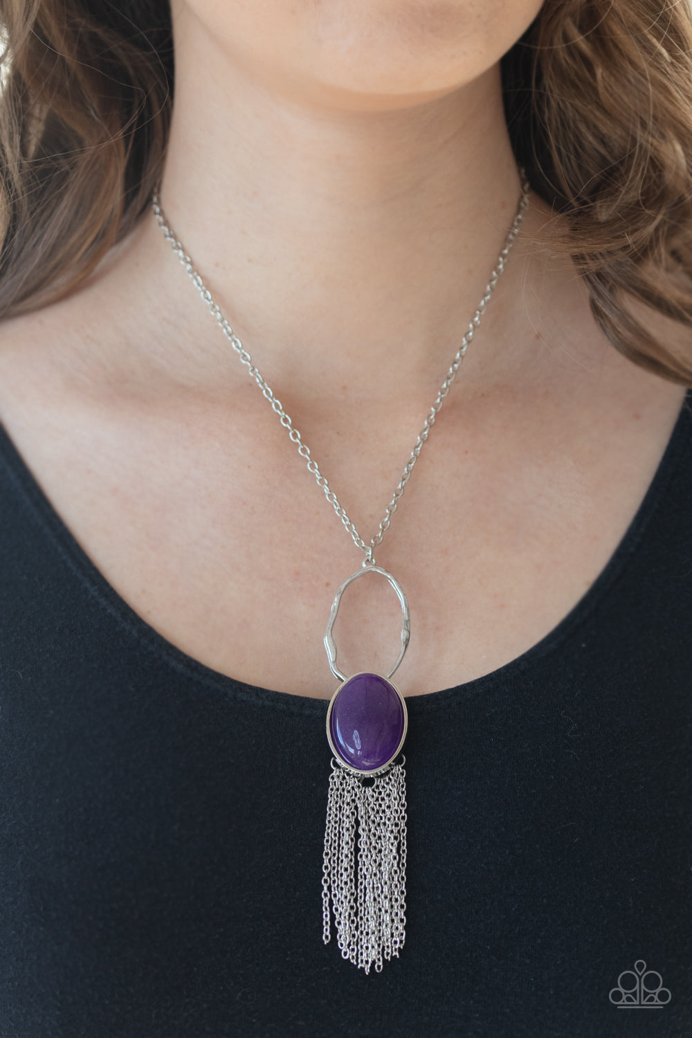 Dewy Desert- Purple and Silver Necklace- Paparazzi Accessories