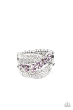 Load image into Gallery viewer, Emulating Elegance- Purple and Silver Ring- Paparazzi Accessories