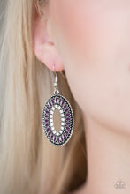 Load image into Gallery viewer, Fishing For Fabulous- Purple and Silver Earrings- Paparazzi Accessories