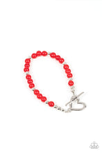 Load image into Gallery viewer, Following My Heart- Red and Silver Bracelet- Paparazzi Accessories