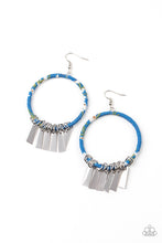 Load image into Gallery viewer, Garden Chimes- Blue and Silver Earrings- Paparazzi Accessories