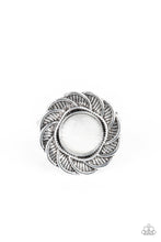 Load image into Gallery viewer, Gardenia Glow- White and Silver Ring- Paparazzi Accessories