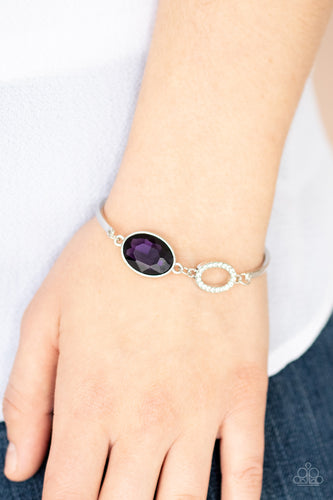 Glamorous Glow- Purple and Silver Bracelet- Paparazzi Accessories