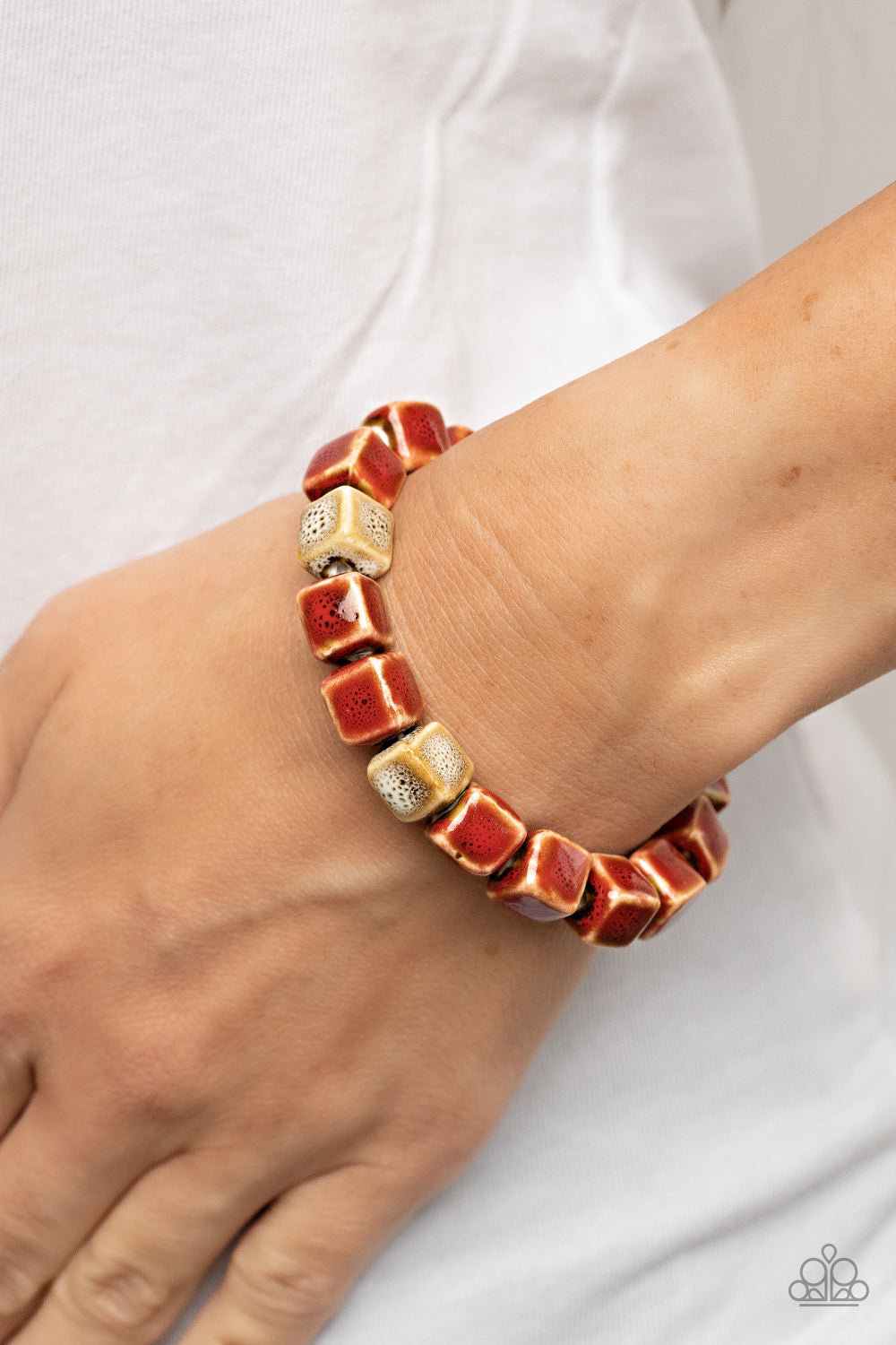 Glaze Craze- Red Multicolored Bracelet- Paparazzi Accessories