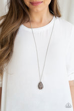 Load image into Gallery viewer, Gleaming Gardens- Brown and Silver Necklace- Paparazzi Accessories