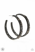 Load image into Gallery viewer, GLITZY By Association- Black and Gunmetal Earrings- Paparazzi Accessories