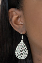 Load image into Gallery viewer, Glorious Gardens- Pink and Silver Earrings- Paparazzi Accessories