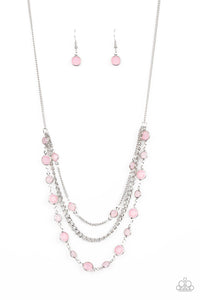 Goddess Getaway- Pink and Silver Necklace- Paparazzi Accessories