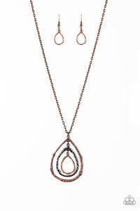 Going For Grit- Gunmetal and Copper Necklace- Paparazzi Accessories