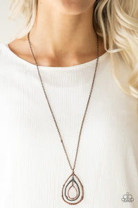 Going For Grit- Gunmetal and Copper Necklace- Paparazzi Accessories