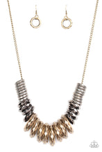 Load image into Gallery viewer, Haute Hardware- Gunmetal and Brass Necklace- Paparazzi Accessories