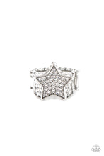 Load image into Gallery viewer, Here Come The Fireworks- White and Silver Ring- Paparazzi Accessories