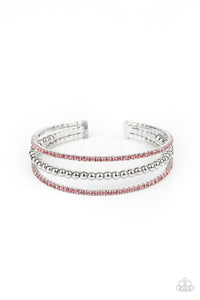 High-End Eye Candy- Pink and Silver Bracelet- Paparazzi Accessories