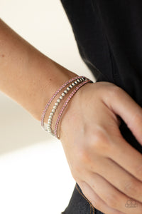 High-End Eye Candy- Pink and Silver Bracelet- Paparazzi Accessories
