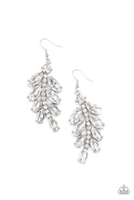 Load image into Gallery viewer, Ice Garden Gala- White and Silver Earrings- Paparazzi Accessories