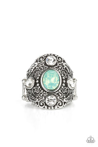 In The Limelight- Green and Silver Ring- Paparazzi Accessories