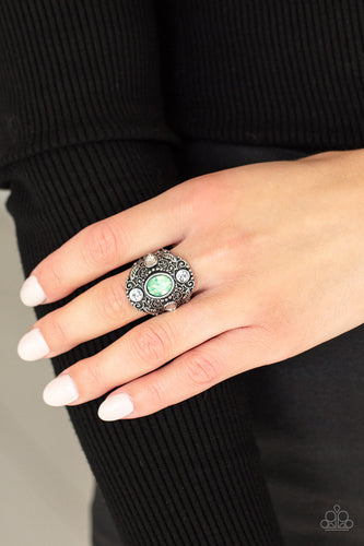 In The Limelight- Green and Silver Ring- Paparazzi Accessories