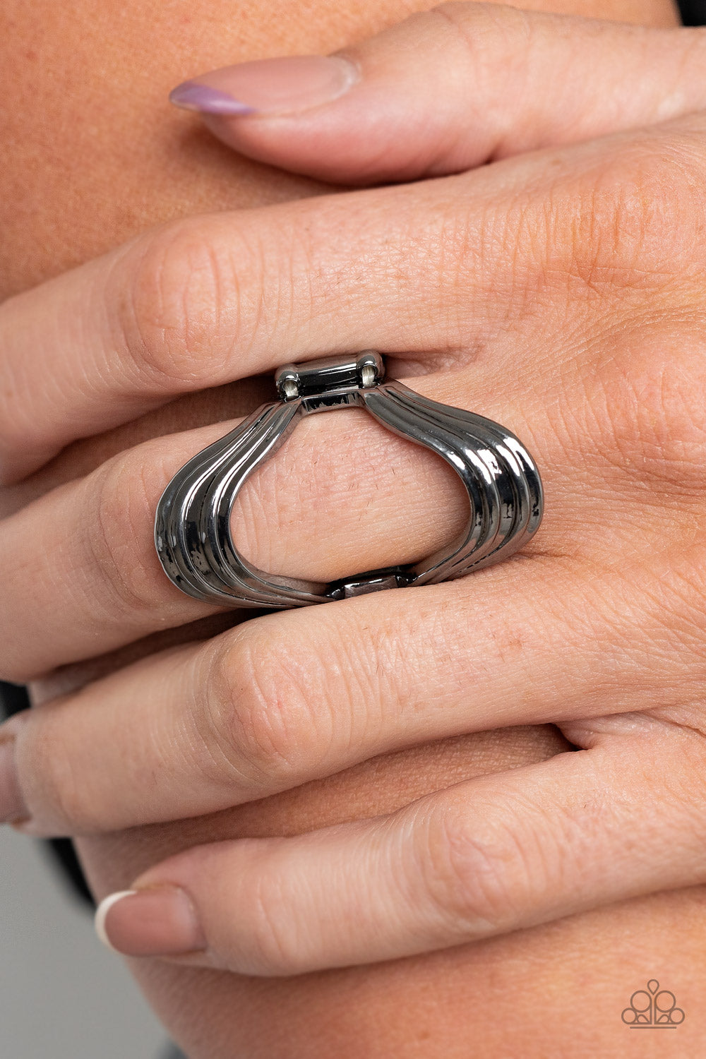 Keep An Open Mind- Gunmetal Ring- Paparazzi Accessories
