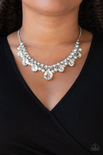 Load image into Gallery viewer, Knockout Queen- White and Silver Necklace- Paparazzi Accessories