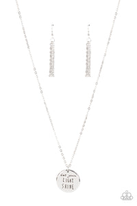 Light It Up!- Silver Necklace- Paparazzi Accessories