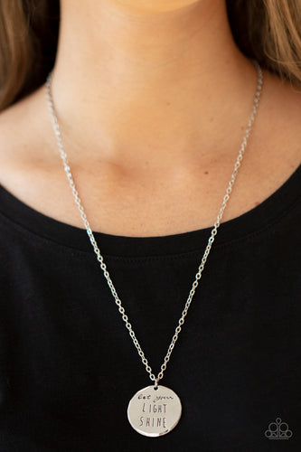 Light It Up!- Silver Necklace- Paparazzi Accessories