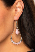 Load image into Gallery viewer, Lovely Lucidity- Pink and Silver Earrings- Paparazzi Accessories