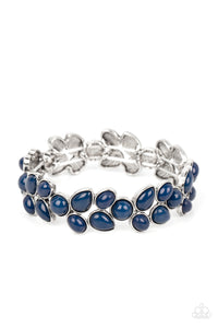 Marina Romance- Blue and Silver Bracelet- Paparazzi Accessories