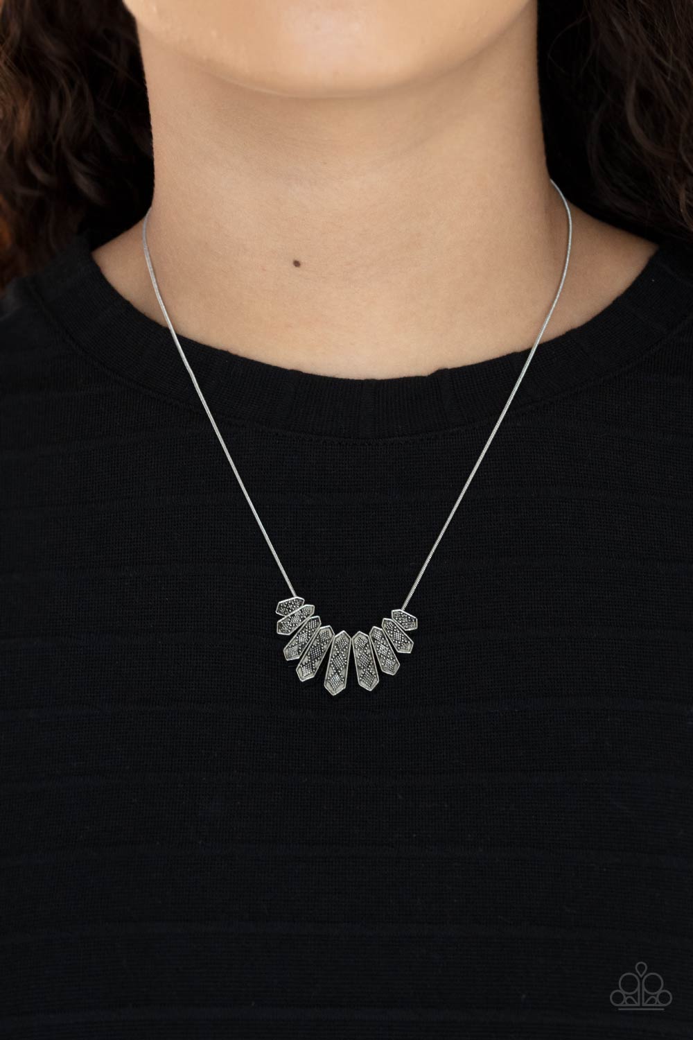 Monumental March- Silver Necklace- Paparazzi Accessories