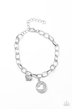 Load image into Gallery viewer, Move Over Matchmaker- White and Silver Bracelet- Paparazzi Accessories