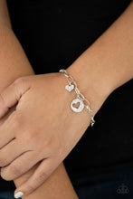 Load image into Gallery viewer, Move Over Matchmaker- White and Silver Bracelet- Paparazzi Accessories
