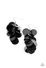 Load image into Gallery viewer, Now You SEQUIN It- Black and Silver Earrings- Paparazzi Accessories