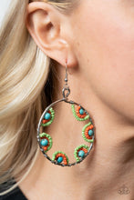 Load image into Gallery viewer, Off The Rim- Multicolored Silver Earrings- Paparazzi Accessories