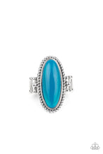 Load image into Gallery viewer, Oval Oasis- Blue and Silver Ring- Paparazzi Accessories