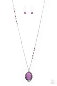 Plateau Paradise- Purple and Silver Necklace- Paparazzi Accessories