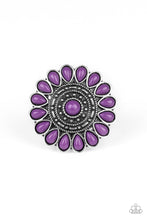 Load image into Gallery viewer, Posy Paradise- Purple and Silver Ring- Paparazzi Accessories