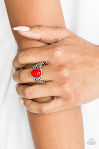 Princess Problems- Red and Silver Ring- Paparazzi Accessories