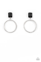 Load image into Gallery viewer, Prismatic Perfection- Black and Silver Earrings- Paparazzi Accessories