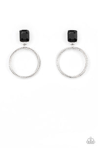 Prismatic Perfection- Black and Silver Earrings- Paparazzi Accessories